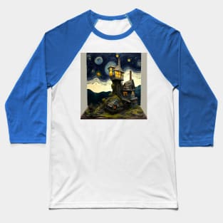 Starry Night Over The Burrow Baseball T-Shirt